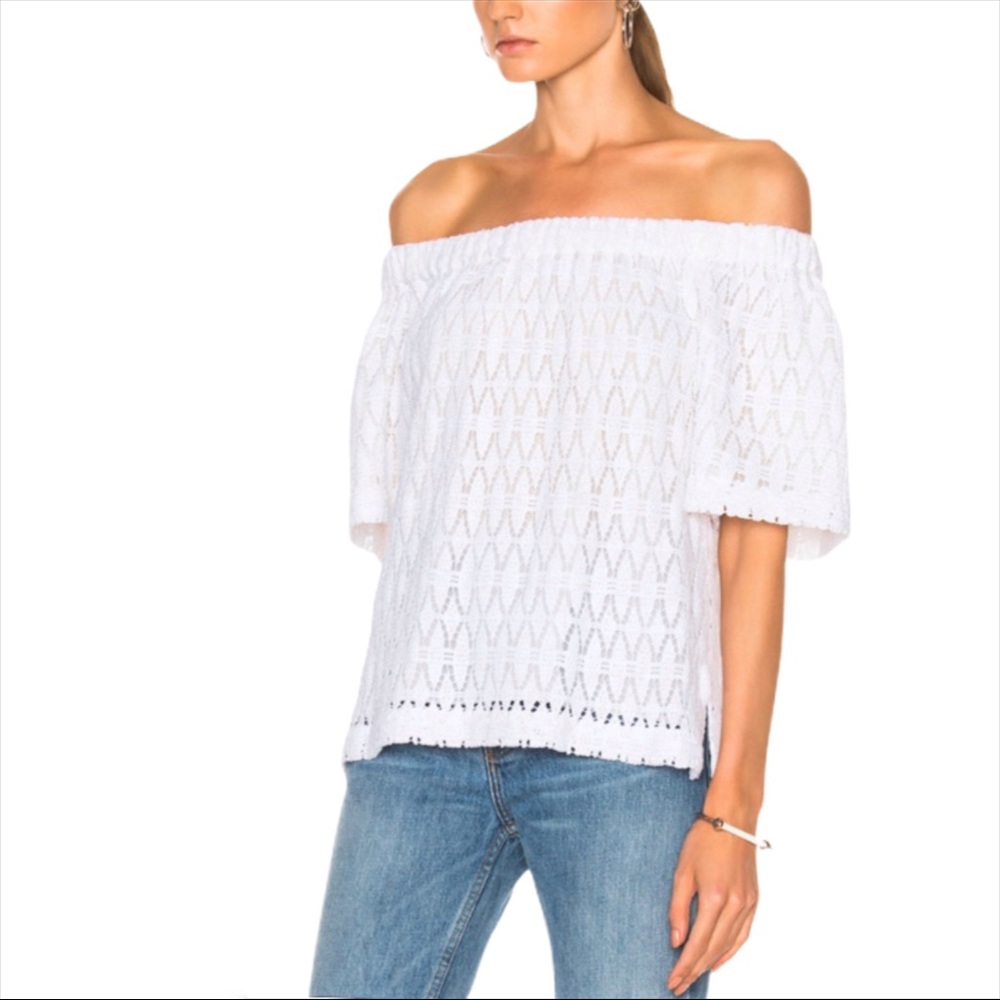 A.L.C. Cheyenne Off The Shoulder Lace Top Size 2